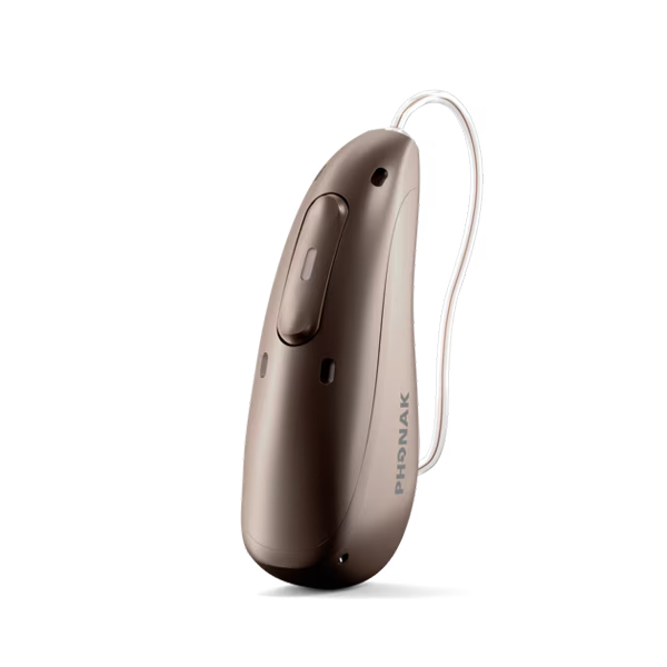 Hearing aid in chestnut