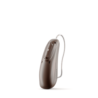 Chestnut colored hearing aids 
