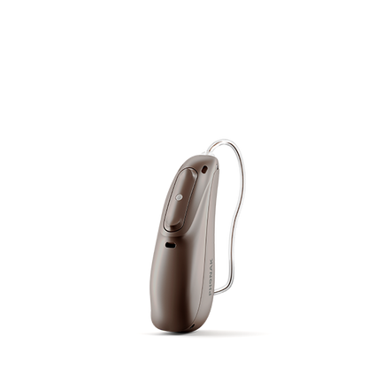 Chestnut colored hearing aids 