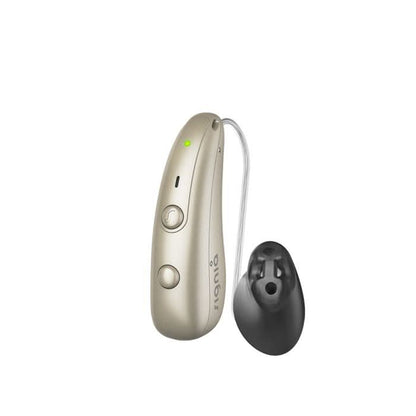 Signia 7ix hearing aid in fine gold