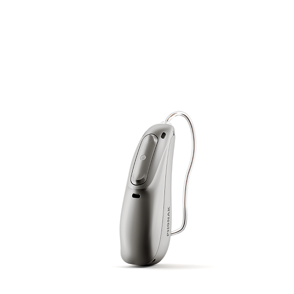Graphite colored hearing aid 