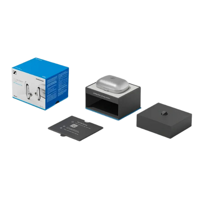 Packaging showing how the hearing aids come packed