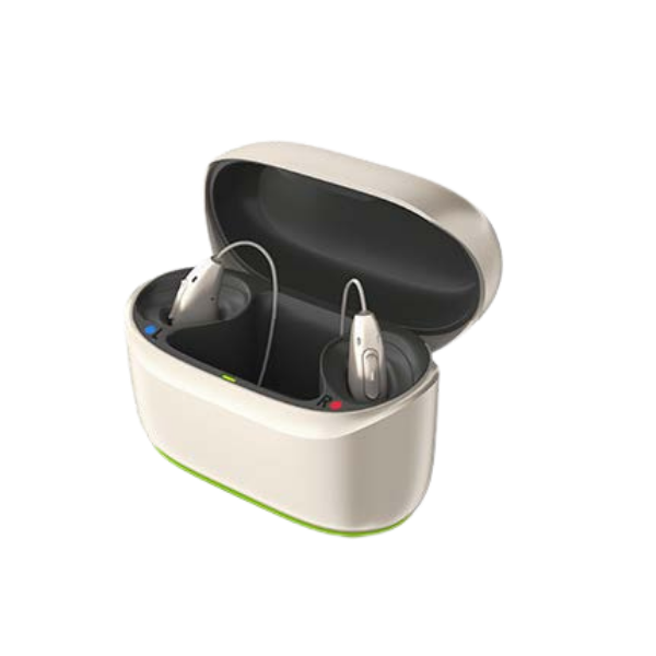 Phonak charger with hearing aids inside