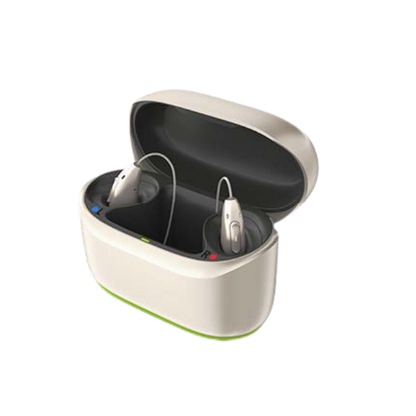 Phonak charger with hearing aids inside
