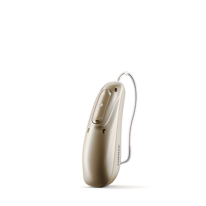 Phonak hearing aid device in sand beige