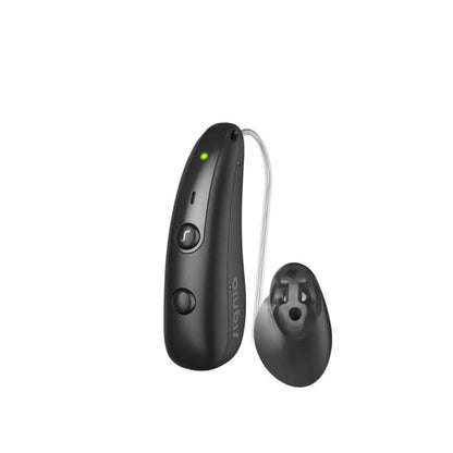 Signia Pure RIC hearing aids in black