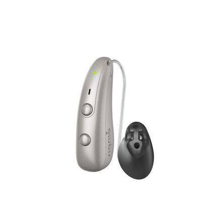 Signia Pure RIC hearing aids in silver