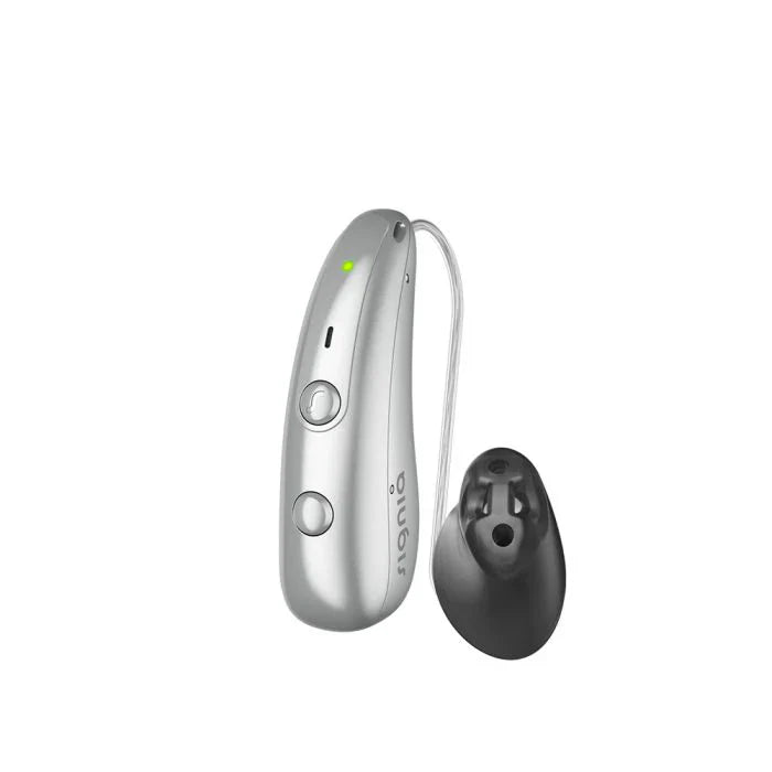 Signia Pure BCT IX hearing aids in silver