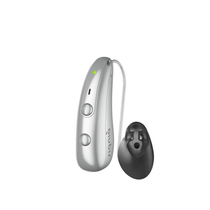 Signia Pure RIC hearing aids in silver