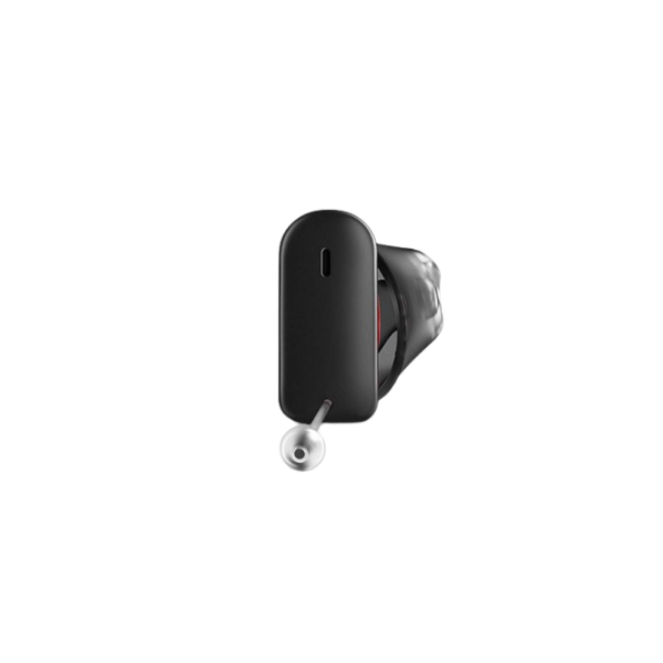 Silk hearing aids in black 