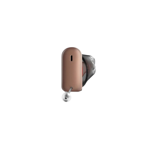 Silk hearing aid in mocha