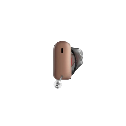 Silk hearing aid in mocha