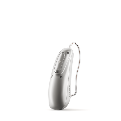 Silver gray hearing aid 