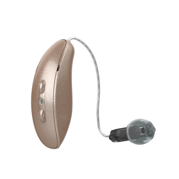 Starkey Omega RIC hearing aid in beige