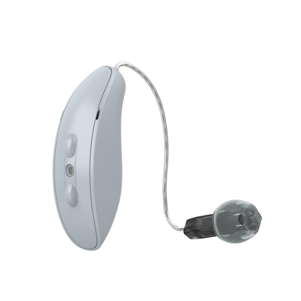 Starkey Omega RIC hearing aid in white 