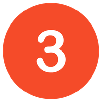 Red circle with number 3 