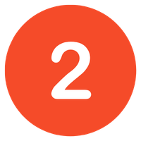 Red circle with number 2 